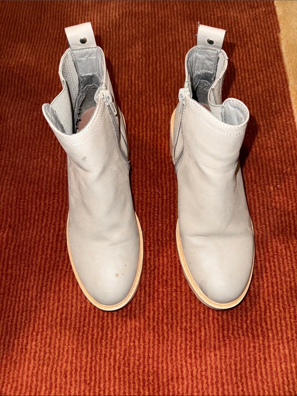 Maurices Light Gray Ankle Booties